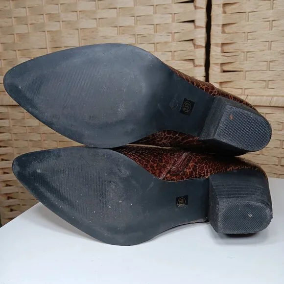 Coconuts by Matisse Faux Leather Snakeskin Boots 9.5 Womens - Picture 7 of 9